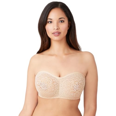Wacoal Women's Halo Strapless Bra, Naturally Nude, 38DDD