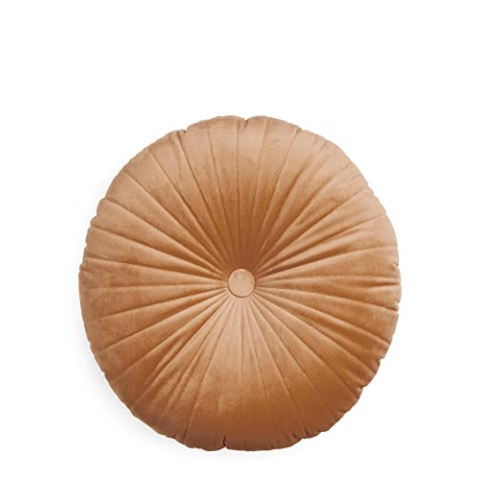Essenza Dekokissen Naina Cinnamon, Ø 40 cm, 100% Polyester Samt, Uni