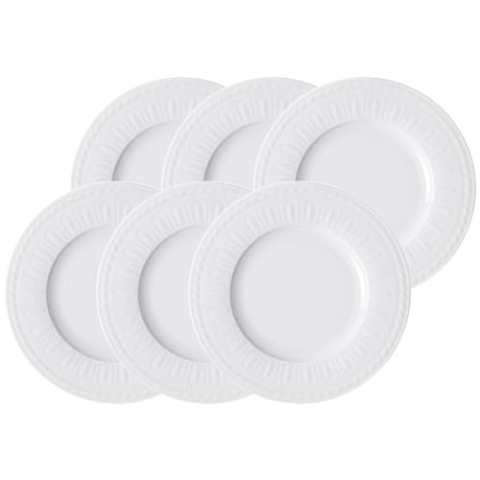 Villeroy & Boch - Cellini 6x Speiseteller, 27 cm, Premium Porzellan, weiß