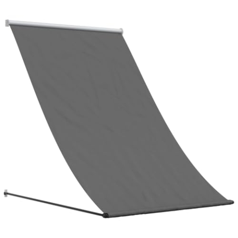 vidaXL Markise, Fallarmmarkise Einziehbar, Sonnenschutz für Terrasse Balkon Garten, Fenstermarkise Balkonmarkise, Anthrazit 150x150cm Stoff Stahl