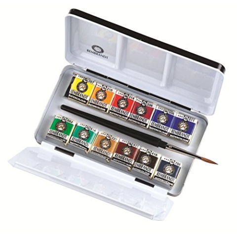 Rembrandt Watercolour Metal Deluxe Set of 12 Half Pans