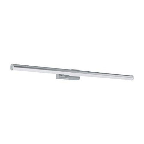 EGLO LED Wandlampe Vadumi, Spiegelleuchte, Wandleuchte aus Kunststoff, Badezimmer Lampe in Chrom, Weiß, LED Feuchtraumleuchte neutralweiß, IP44, L 78 cm