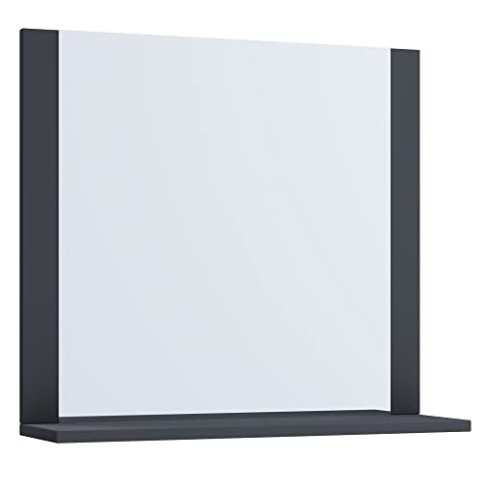 VCM Badspiegel Rahmenlos | Wandspiegel | schlankes Design | Maße ca. H. 55 x B. 60 x T. 17 cm | Wandspiegel – Lendas Anthrazit
