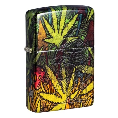 Zippo Fungi Fusion Design 540 Taschenfeuerzeug aus getrommeltem Messing
