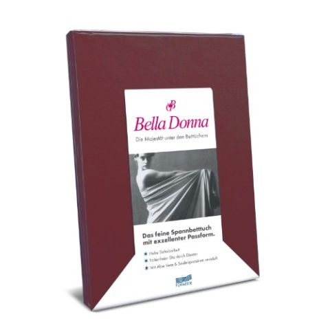 Spannbettlaken Bella Donna Jersey für Matratzen & Wasserbett 120-130 x 200-220 cm Carminrot