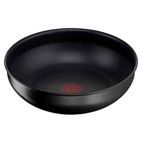 Tefal Ingenio Unlimited, 26 cm großer Wok, stapelbar, abnehmbarer Griff, platzsparend, antihaftbeschichtet, Induktion, schwarz, L7637732