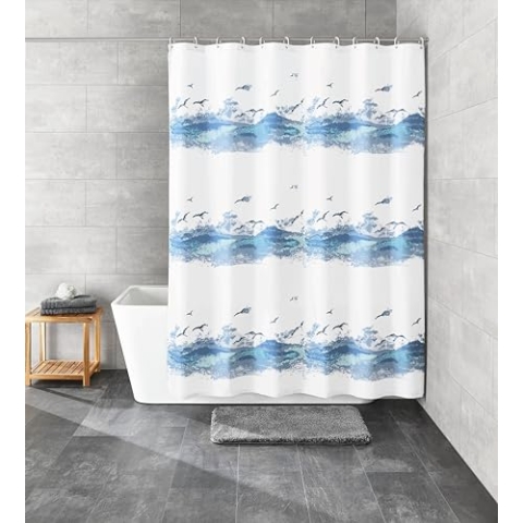 Kleine Wolke Duschvorhang Seaside, 240 x 180 cm, krokusblau