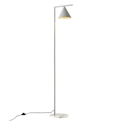 lux.pro Stehlampe Leicester Stehleuchte für Wohnzimmer Schlafzimmer Hausleuchte Metall Marmor Hellgrau