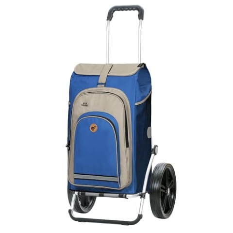 ANDERSEN Einkaufstrolley - Royal Shopper Hydro 2.1 blau 62 L Bike, Einkaufsroller, Rucksack, Thermo, Aluminium, klappbar, Kugellagerad