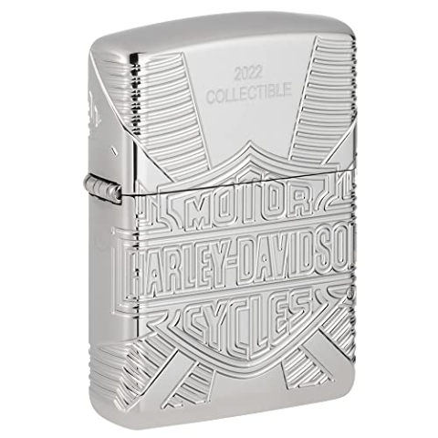 Zippo 2022 Harley-Davidson Collectible Armor High Polish Chrome Pocket Lighter