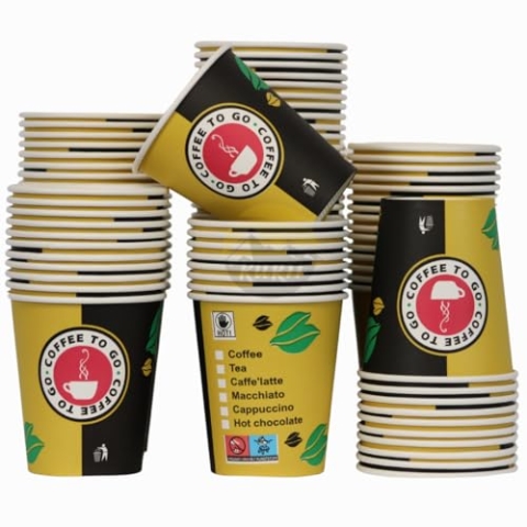 KURTT - Kaffeetassen to go - Kaffeebecher Pappe - 7oz - 180ml - 3000 Stück - extra stark, auslaufsicher