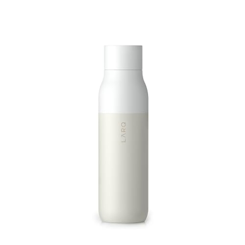 LARQ Bottle Twist Top 500ml - Isolierte Edelstahl-Trinkflasche | Thermoskanne, BPA-frei | Wiederverwendbare Wasserflasche für Camping, Büro und Reisen | Hält Getränke kalt und heiß, Granite White