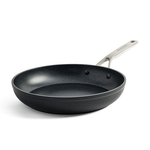 KitchenAid Forged Hardened Bratpfanne 24cm, hart anodisiert, PFAS-freie keramische Antihaftbeschichtung, Induktionsgeeigent, Backofengeeignet, Spülmaschinengeeignet, Schwarz