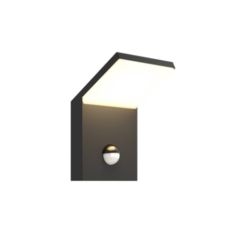 Lucande LED Wandleuchte aussen mit Bewegungsmelder, Wandlampe IP54 Außenleuchte Sensor 7,9W 680lm Außenwandleuchte Garten Balkon Terrasse