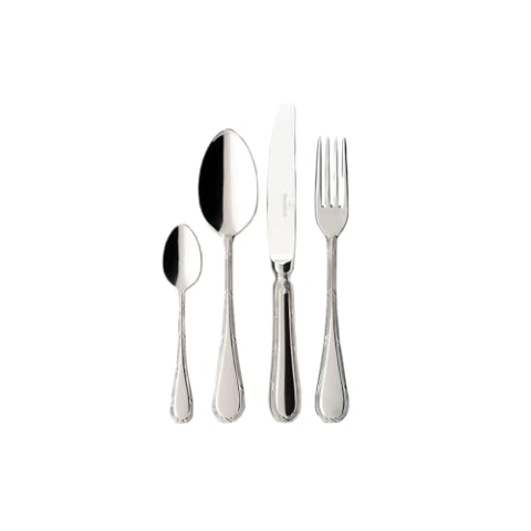 Villeroy und Boch Kreuzband Septfontaines Tafelbesteck für bis zu 6 Personen, 24-teilig, Edelstahl