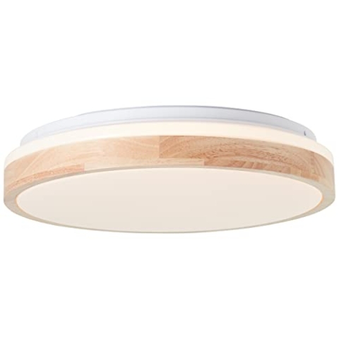 Brilliant Brodsky LED Deckenleuchte 38cm holz hell/weiß, Metall/Holz, 1x LED integriert, 24 W, (Lichtstrom: 2500lm, Lichtfarbe: 3000K)