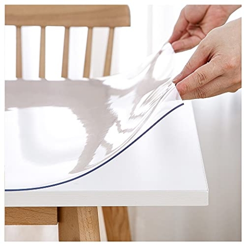 Simple Fix Tischdecke Transparent – Tischfolie Transparent – Durchsichtige PVC Tischschutz – 2mm – 90cm x 200cm
