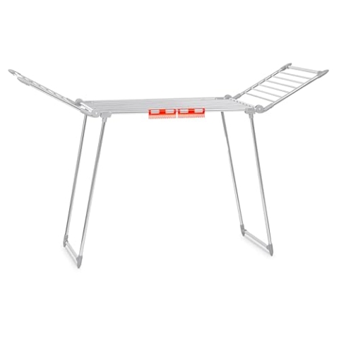 Massido Wäscheständer Rostfrei Outdoor Ausziehbar Platzsparend Wäscheflügeltrockner Wäschetrockner Ständer Stabiler Standtrockner Mit Rutschfesten Füßen Trockenfläche 19 M Debora 174 x 61 x 108 cm