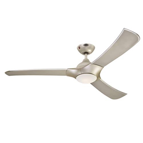 78270 Techno 132 cm Titanium, Deckenventilator mit Gleichstrommotor, LED-Beleuchtung mit Opal-Milchglas