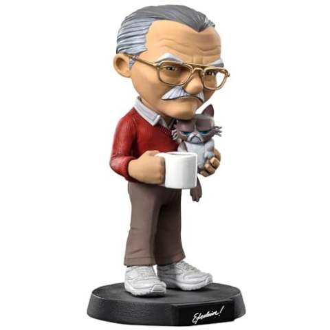 Iron Studios Stan Lee Figur Mini Co. PVC Stan Lee with Grumpy Cat 14 cm