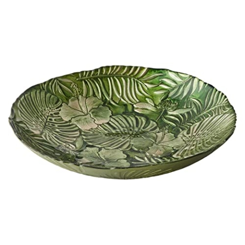 Anton Studio Designs - Tropische Glasschale - Durchmesser 32,5 cm - Mehrfarbige dekorative Schale für Heim- und Urlaubsdekoration