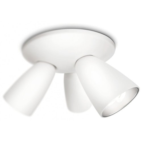 Philips Ecomoods Indoor 3er ESL-Spot, weiß/Metall