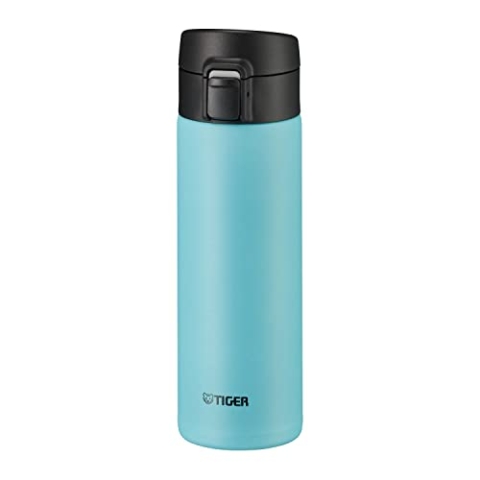 Tiger MKA-K 480 ml Easy-Drinking One-Push Isolierflasche, ultraleicht, BPA-frei, 24h kalt und 12h heiß, entworfen in Japan, himmelblau