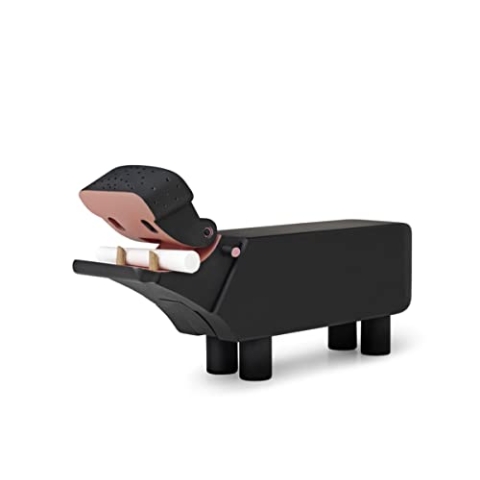 Kay Bojesen Flusspferd Figuren 12.5 cm Holzfiguren Tafelfarbe lackiert, schwarz