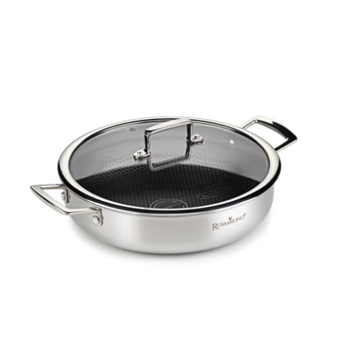 ROSMARINO HexaPro 3.0 Low Gourmettopf 28 cm, Advanced Technology, Edelstahl