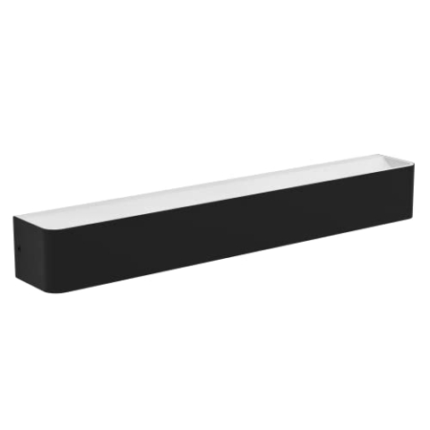 EGLO LED Wandlampe Sania 5, 1 flammige Wandleuchte, minimalistisch, Wandbeleuchtung aus Metall in Schwarz, Weiß, Kunststoff in Satiniert, LED Badezimmer Lampe warmweiß, L 62 cm, IP44