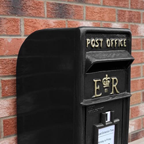 Monster Shop Briefkasten im englischen Stil Postkasten schwarz Wandbriefkasten Standbriefkasten Post Box Gusseisen
