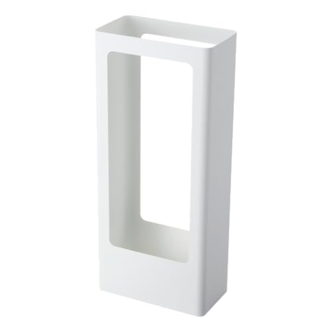 YAMAZAKI 4928 Tower Schirmständer, weiß, Stahl/Silikon, minimalistisch, 22 x 12 x 50 cm