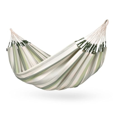 LA SIESTA® - Brisa - Klassische Doppel-Hängematte, handgefertigt in Kolumbien, mit 160 cm Breite für entspannte Momente drinnen und draußen. (Cedar)