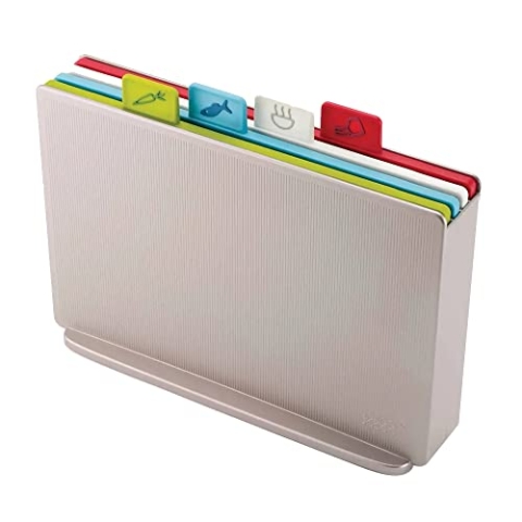 Joseph Joseph Index - 4-teiliges Schneidebrett-Set, regulär - silver, 30.5 x 8.30 x 23.3 cm, Mittel