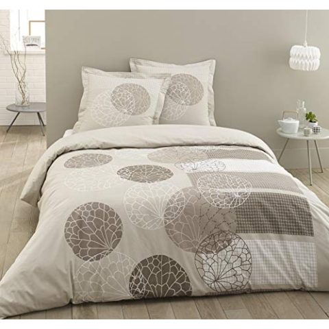 Vision Adèle - Bettbezug mit 2 passenden Kissenbezügen - 260x240cm - 100% Baumwolle