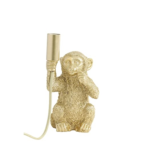 Light & Living Tischlampe Monkey - Gold - 13x12,5x23,5cm - Andere - Kunststoff - Tischleuchte Wohnzimmer & Schlafzimmer - Tischlampen modern