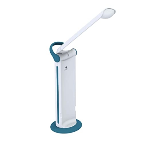 daylight Twist 2 GO - Tragbare, leichte Schreibtischlampe faltbar mit Akku - E35090 - Dimmbar und der Akku hält 8 Stunden - LED-Leselampe - Tageslichtlampe - Energieeffizient - Design - Weiß