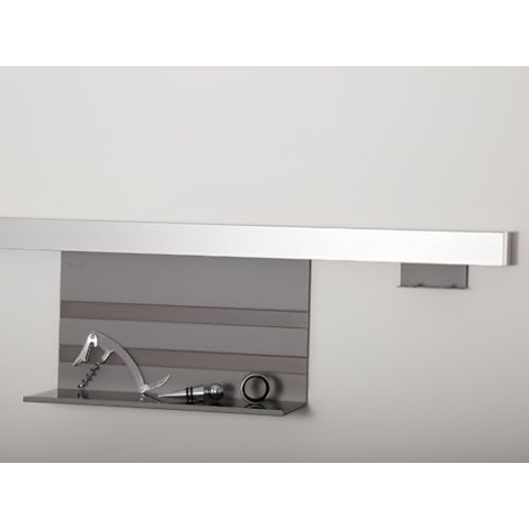 Linero MosaiQ Starterset Profilleiste 1200 mm + Universalablage + 2er Hakenleiste Titangrau exklusiv von SO-TECH®
