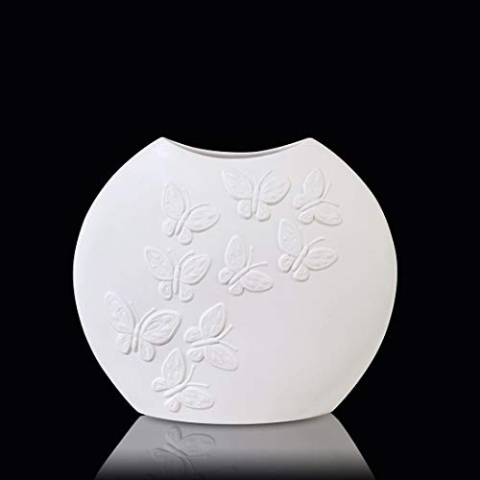 Kaiser Porzellan Vase 20 cm - Papillon weiß