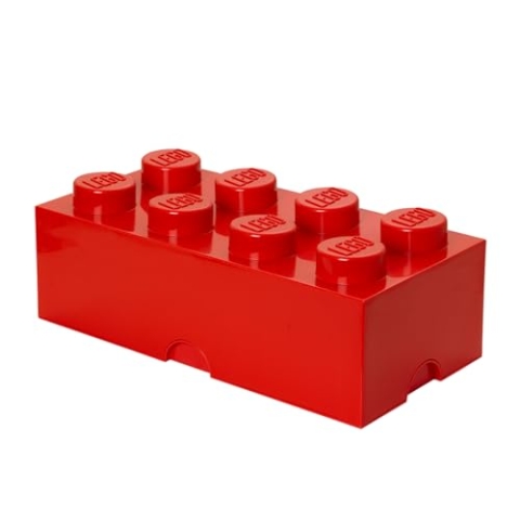 LEGO Storage Brick 8 Knöpfe, stapelbar Aufbewahrungsbox, 12 l, Plastik, rot, Large