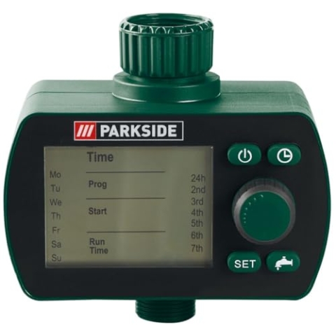 PARKSIDE® Bewässerungscomputer Bewässerungssteuerung 6 Zeitpläne, für gängige Wasserhähne, inklusive Batterien