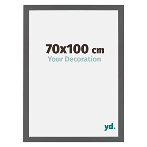 yd. Your Decoration - Bilderrahmen 70x100 cm - Antrazit - Billderrahmen aus MDF mit Acrylglas - Antireflex - 70x100 Rahmen - Mura