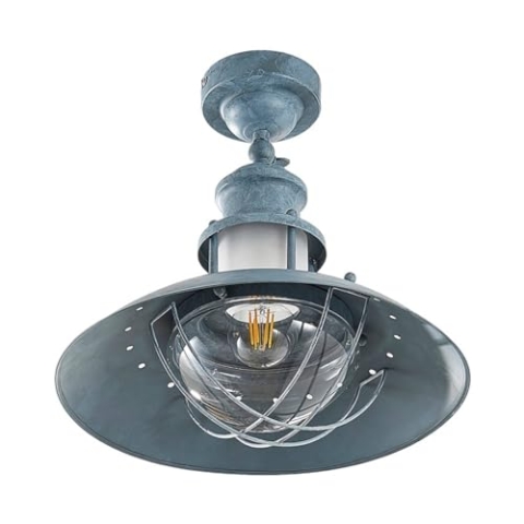 Lindby Deckenlampe Louisanne (Vintage, Industriell) in Alu aus Metall (1 flammig E27) - Deckenleuchte Lampe Küchenleuchte