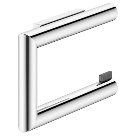 KEUCO Toilettenpapierhalter aus Metall, Chrom, offene Form, WC-Rollenhalter für Badezimmer und Gäste-WC, verdeckte Befestigung, Reva