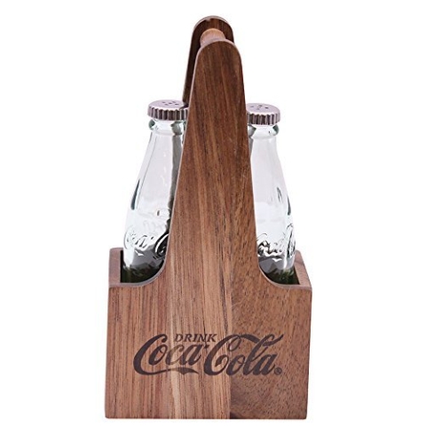 TableCraft Coca-Cola CC339NW Salz- und Pfefferstreuer-Set mit Holzkiste