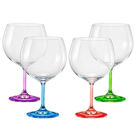Bohemia Crystal Glasses Model Rainbow Set of 4 (Gin & Tonic 4 x 820 ml)