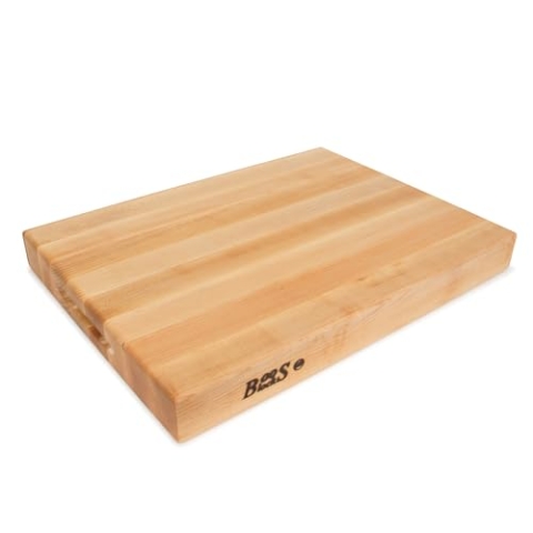 Boos Block Profi-Schneidebrett XXL – 51 x 38 x 6 CM - Nordamerikanisches Ahorn Schneidebrett Holz Gross – Antibakteriell – Schneidebrett Extra Dick - Hackbrett - Hackblock- Lebensmittelecht