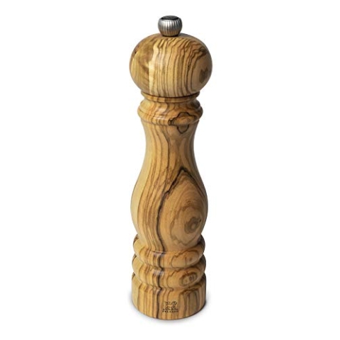 Peugeot Pfeffermühle Paris 22 cm Olivenholz I Hochwertige Pfeffermühle manuell aus Olivenholz I Mit individueller Einstellung des Mahlgrades I Küchenzubehör I