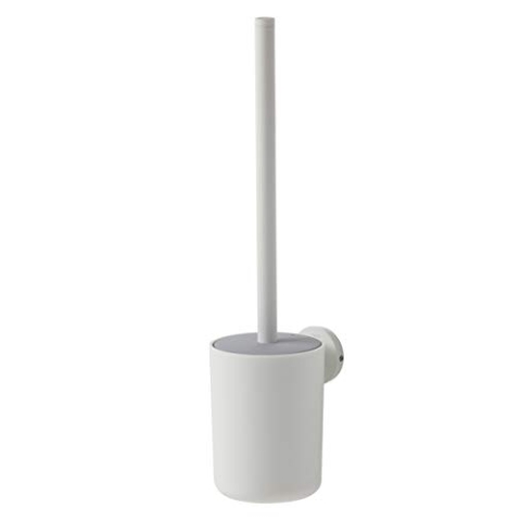 Tiger Urban Toilettenbürste, WC-Bürste mit Halter zur Wandbefestigung, mit austauschbaren Dekor-Ringen zur individuellen Gestaltung, hygienischer Deckel integriert, Farbe: Weiß