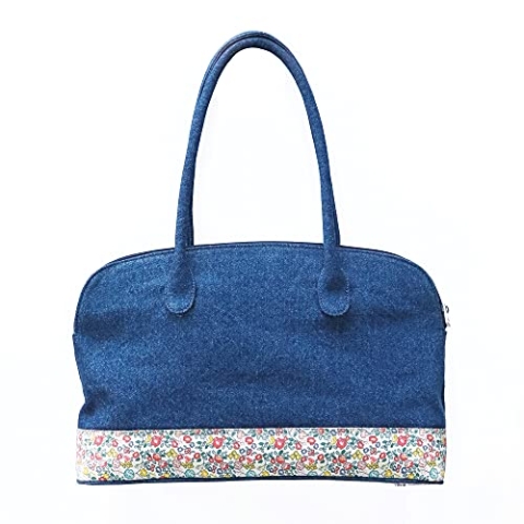 KnitPro K12803 Schultertasche, Denim, Blau, 40 x 26 x 14 cm